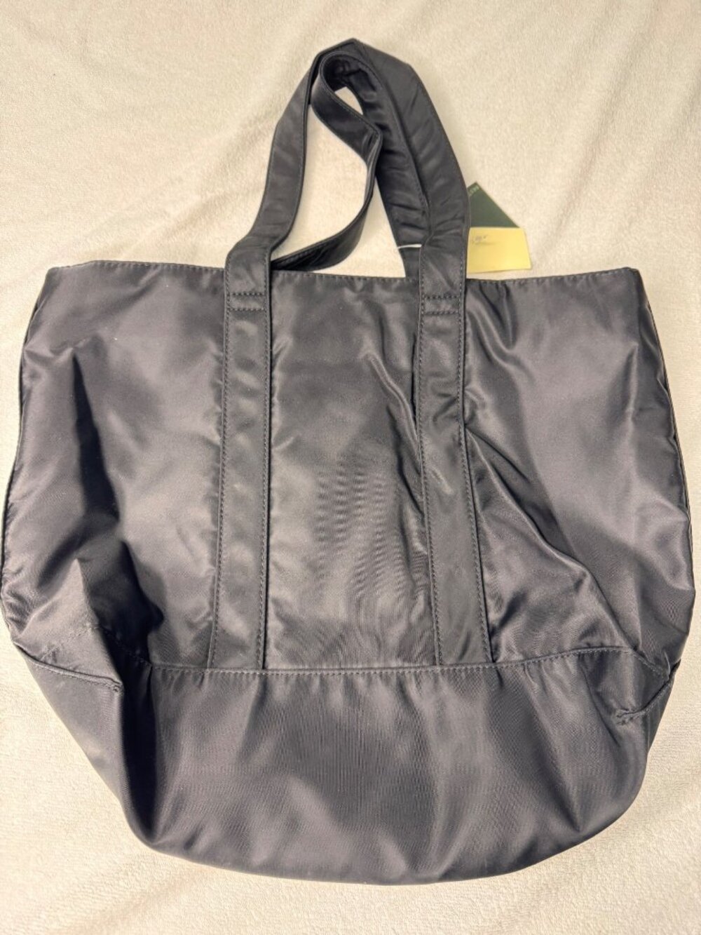 NWT Lauren Ralph Lauren Black Nylon Tote Bag Embroidered Logo Pockets Travel - Picture 2 of 9